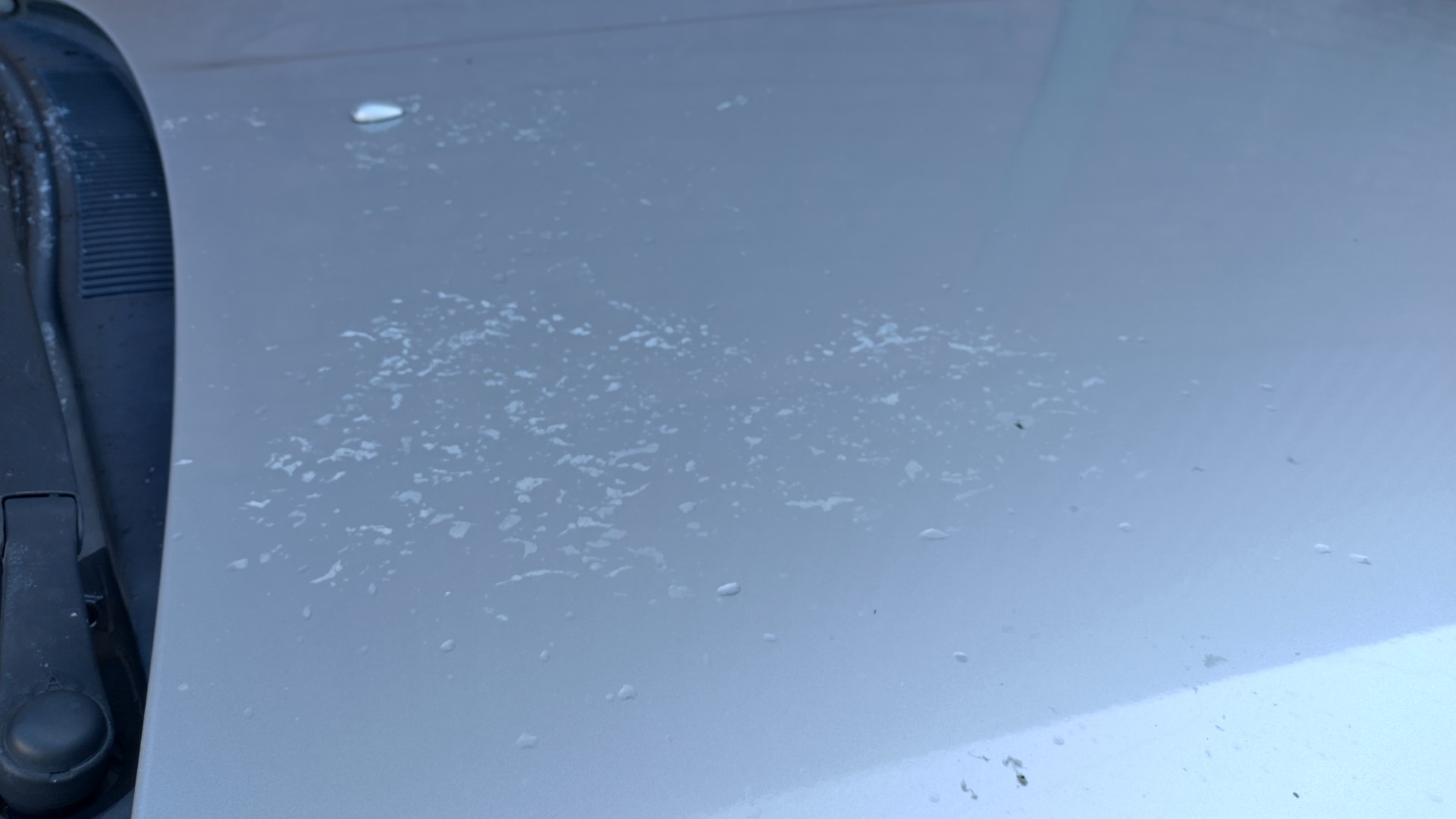 gunk on bonnet from washer pipes