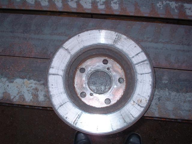 gubbed passenger side front disc