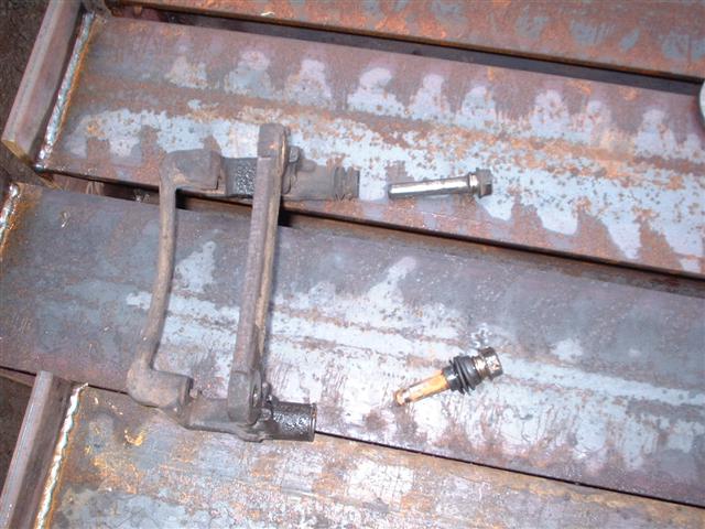 one very rusty calliper slider